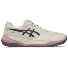 Asics Gel-Resolution X GS (HC) Soft Oat/Dark Aubergine Junior Tennis Shoe