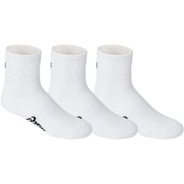 Asics Pace Quarter Socks White (3 Pack) - Large