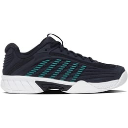 K-Swiss Hypercourt Express 3 AC Carbon/Baltic/White Junior Tennis Shoes