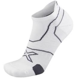 2XU Vectr Cushion No Show Compression White/Grey Socks