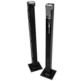 Pickleball Court Net Posts (Pair) - Internal Winder (Base Plates)