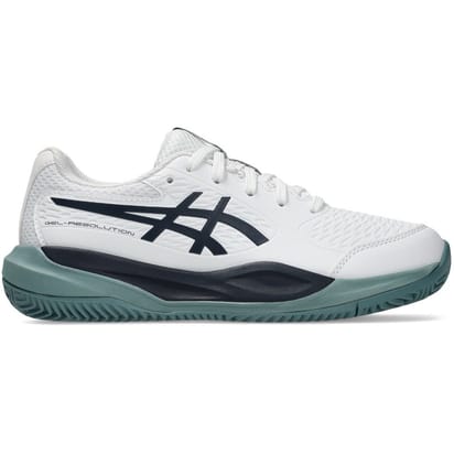 Asics Gel-Resolution X GS (CC) White/Midnight Junior Tennis Shoe