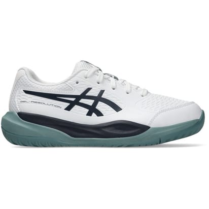 Asics Gel-Resolution X GS (HC) White/Midnight Junior Tennis Shoe