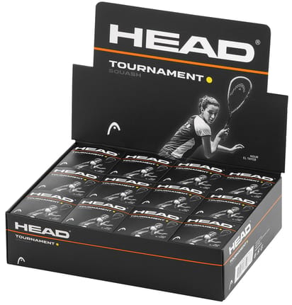 Head Tournament Box of 12 Squash Balls Single Dot