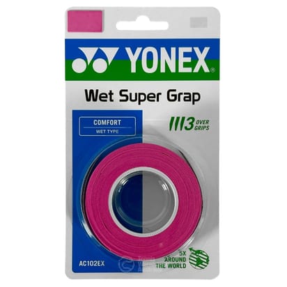 Yonex Wet Super Grap 3 Pack Pink