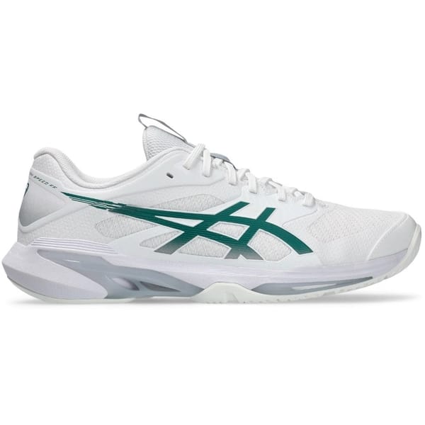 Asics Solution Speed FF 4 White/Pitch Green HC Men's Tennis Shoes