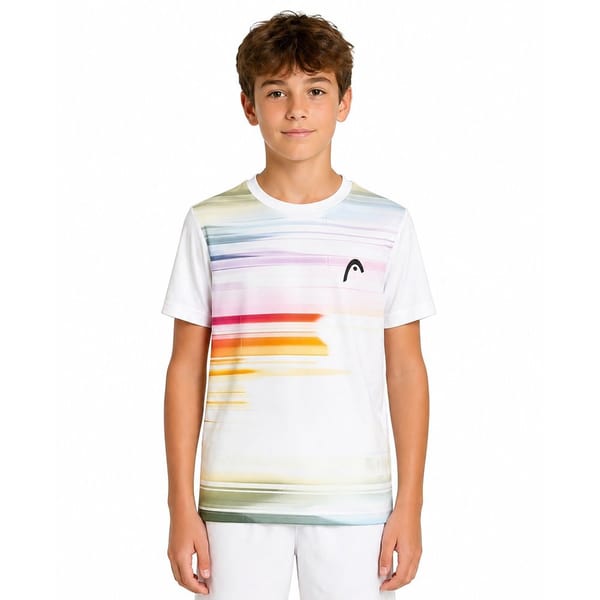 Head Topspin White/Print Boy's T-Shirt