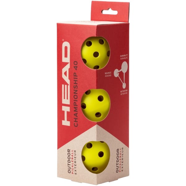 Head 3 Ball Championship 40 Outdoor Pickleball Balls