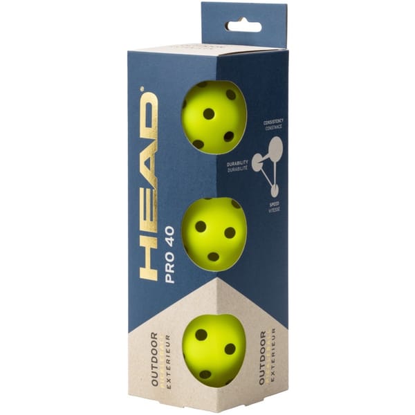 Head 3 Ball Pro 40 Outdoor Pickleball Balls