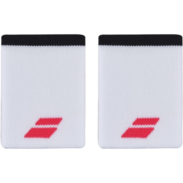 Babolat White/Strike Red Jumbo Tennis Wristband