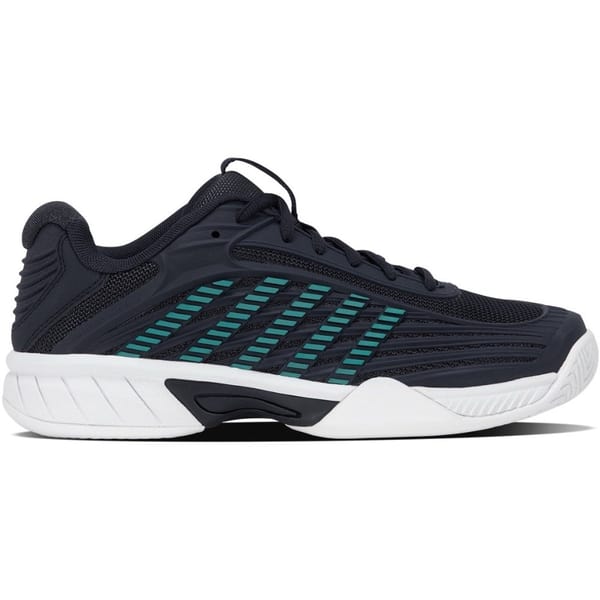 K-Swiss Hypercourt Express 3 AC Carbon/Baltic/White Junior Tennis Shoes