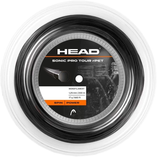Head Sonic Pro Tour rPET 1.25mm Black Reel