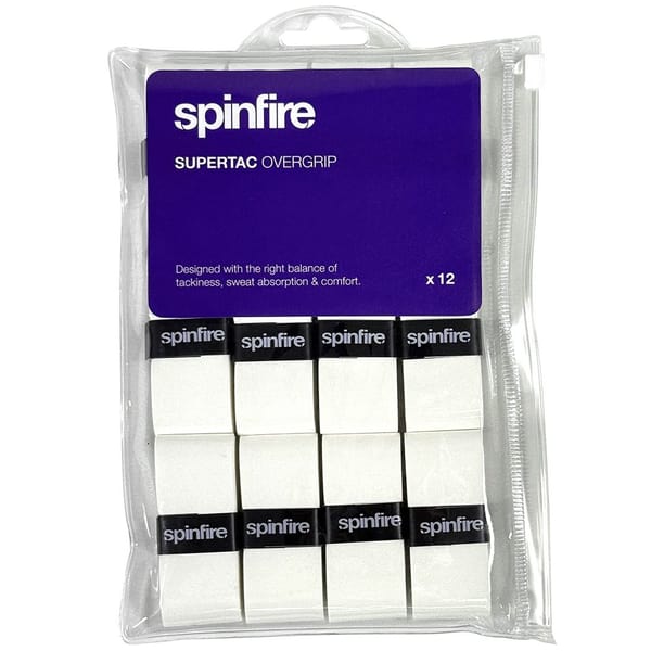 Spinfire Supertac 12 Pack White Overgrips
