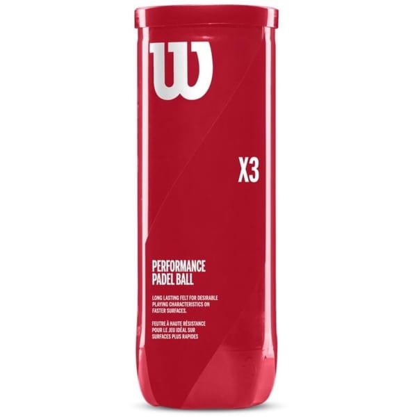 Wilson X3 Padel Balls (3 Ball Can)