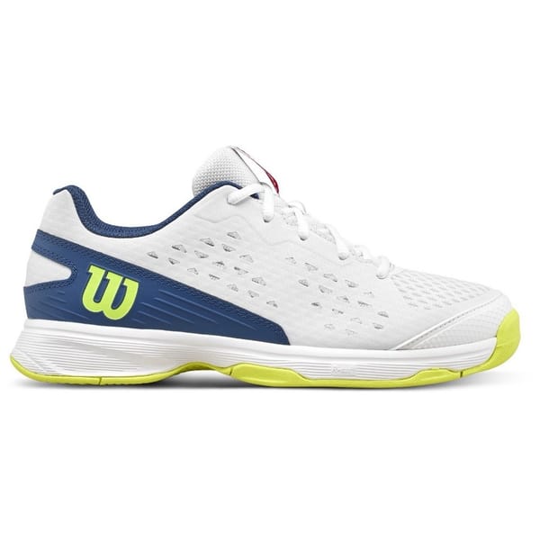 Wilson Rush Pro (HC) Snow White/Blue Junior Tennis Shoe