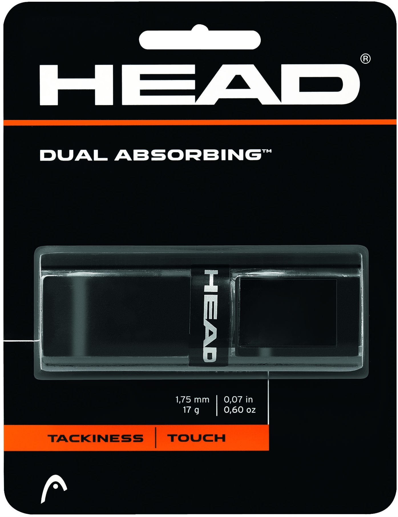 Head Dual Absorbing Replacement Grip Black