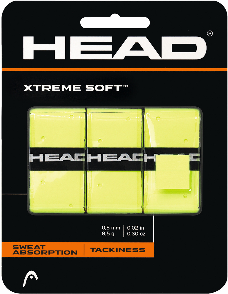 Head Xtreme Soft Overgrip 3 Pack Yellow