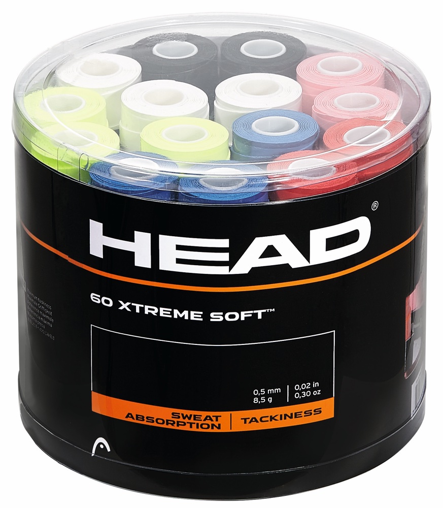 Head Xtreme Soft Bulk Multicoloured Overgrip Pack (60 Pack)