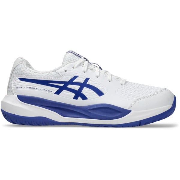 Asics Gel-Resolution X (AC) Junior White/Dark Cobalt Junior Tennis Shoe