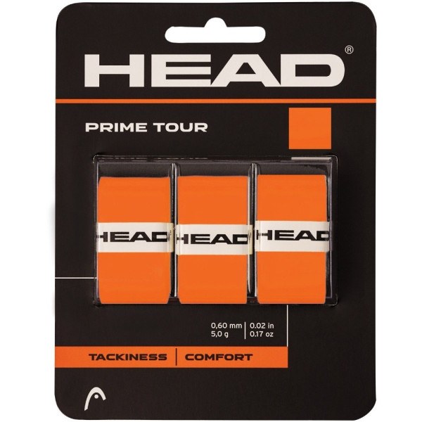 Head Prime Tour Orange Overgrip 3 Pack
