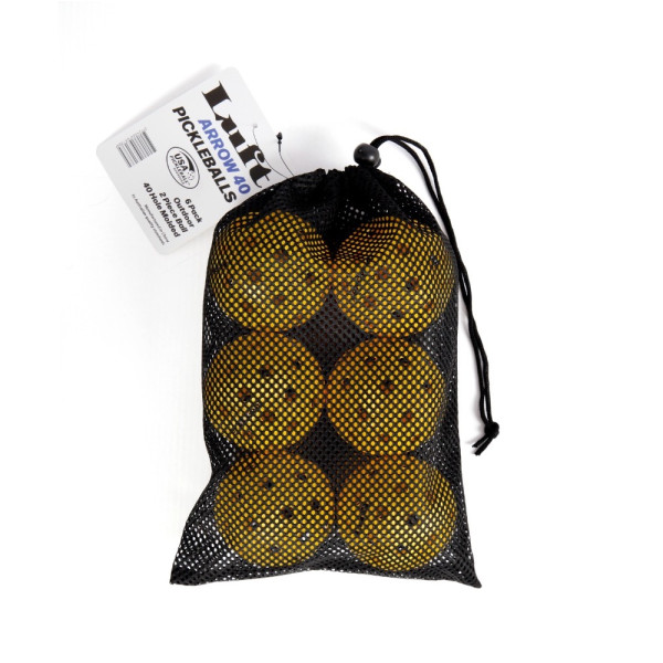 Luft Arrow 40 Outdoor Pickleball Ball 6 Pack 