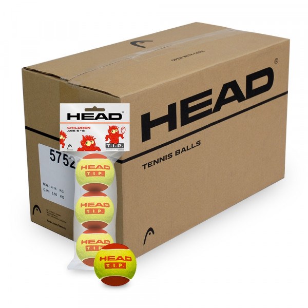 Head T.I.P. Red Box of Balls (16 x 3 Ball Cans)