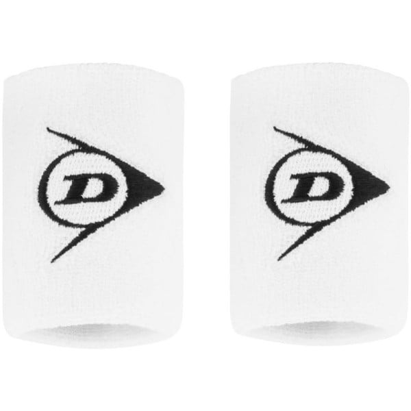 Dunlop White Long Wristband (2 Pack)