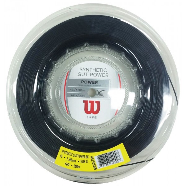 Wilson Synthetic Gut Power Black Reel 1.30mm