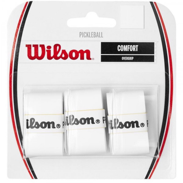 Wilson Comfort Pro Pickleball Paddle Overgrips (3 Pack White)