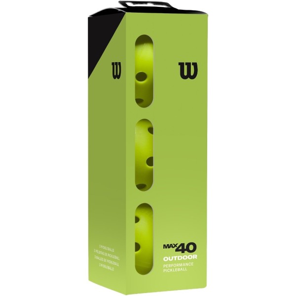 Wilson Max 40 Outdoor Pickleball Balls (3 Pack Green)