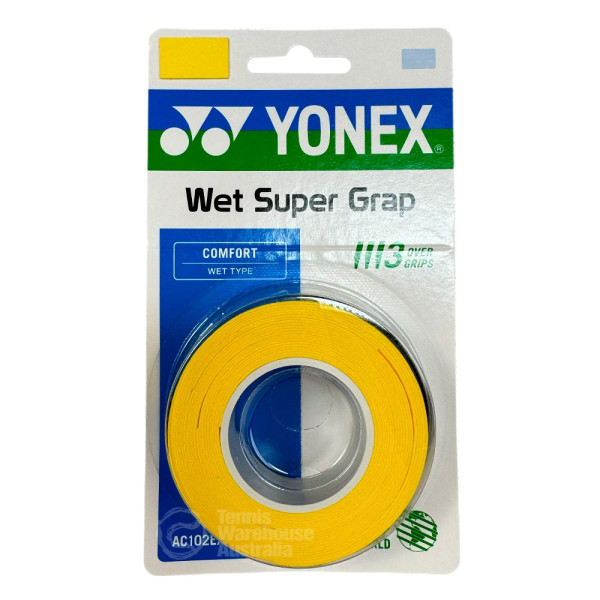 Yonex Wet Super Grap 3 Pack Yellow