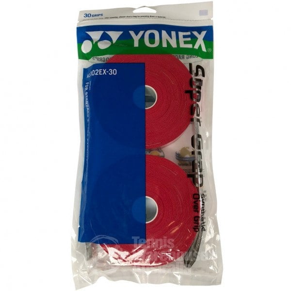 Yonex RED Super Grap Overgrip 30 Pack Tennis Grip 