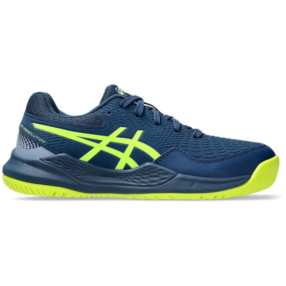 Asics Gel Resolution 9 GS Hard Court Mako Blue Junior Tennis Shoe Tennis Warehouse Australia