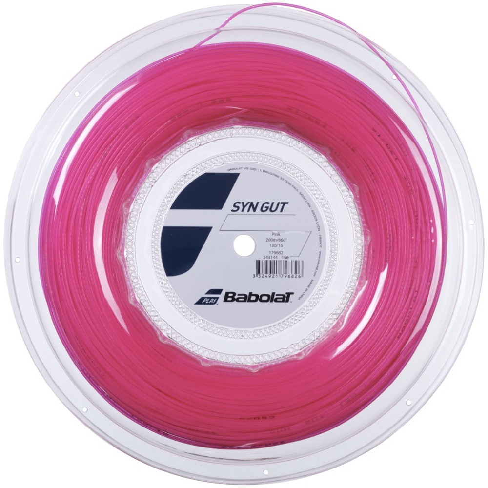 Babolat Synthetic Gut 16 Pink Tennis String Reel