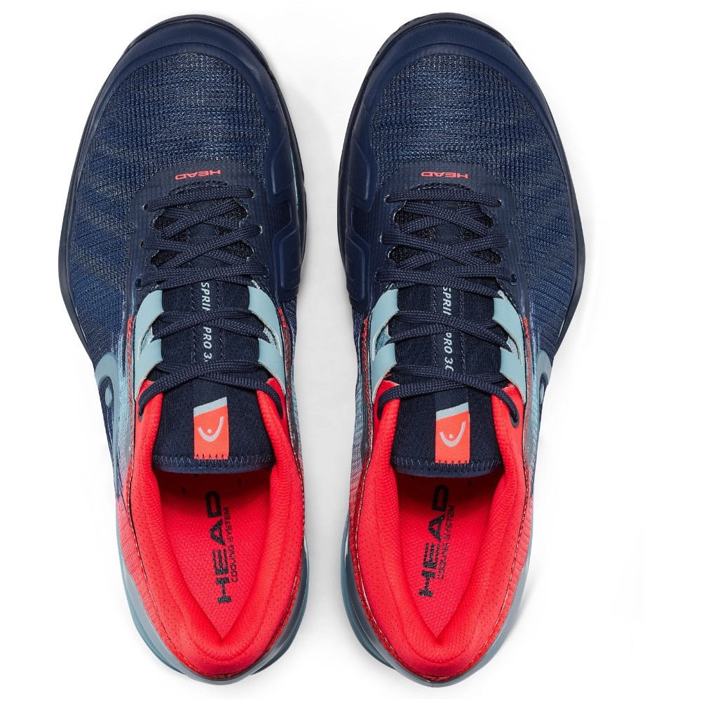 Head Sprint Pro 3.0 Dark Blue/Neon Red Men's Tennis Shoe | Tennis ...