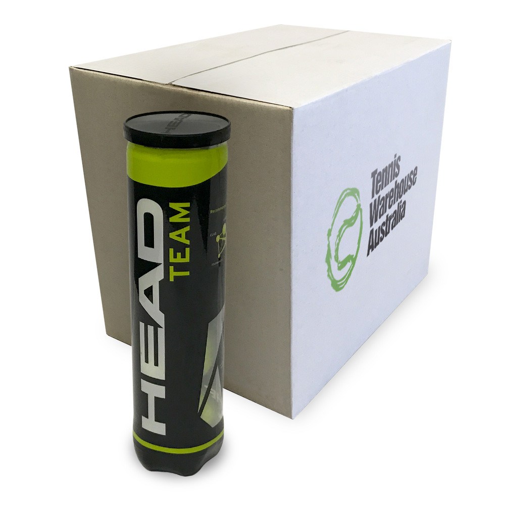 Head Team Bulk Box of Balls (12 x 4 Ball Cans) Tennis Warehouse Australia