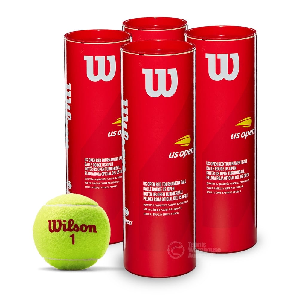 Wilson Open Red Tournament (4 3 Ball Cans) | Tennis Warehouse Australia