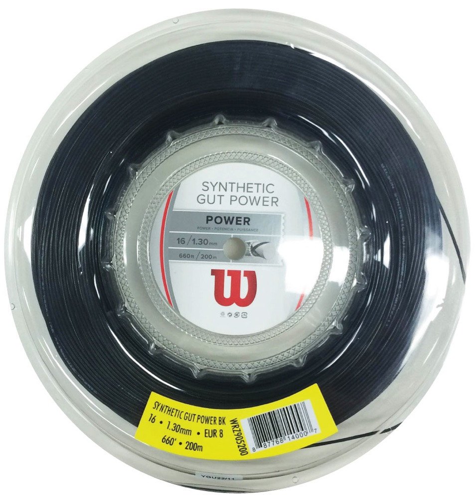 Wilson Synthetic Gut Power Gold / White Tennis String Reel