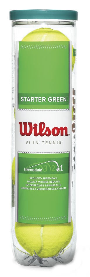 Palline Da Tennis Wilson Starter Play Green - Set 4 Palline, Rimbalzo Ridotto 25% Per Principianti - Foto 7