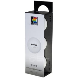 Kettler 3 Star Table Tennis Balls (3 Pack)