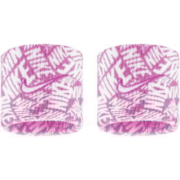 Nike Swoosh Printed Pink/White Wristband (2 Pack)