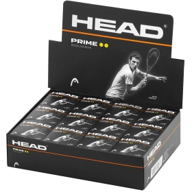 Head Prime Box of 12 Squash Balls Double Dot