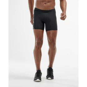 2XU Men's Compression 1/2 Shorts BLK/NRO