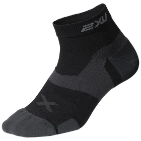 2XU Vectr Cushion 1/4 Crew Compression Black/Titanium Socks