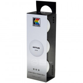 Kettler 3 Star Table Tennis Balls (3 Pack)