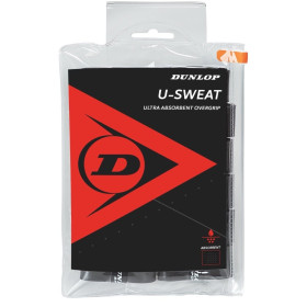 Dunlop U-Sweat Overgrip Black 12 Pack