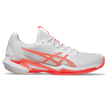 Asics Solution Speed FF 3 CC White / Sun Coral Women's Tennis Shoes
