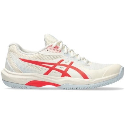 Asics Game FF Cream/Flash Red Women's Pickleball Shoe