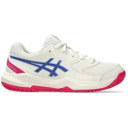 Asics Gel-Dedicate 8 (AC) Junior Cream/Dark Cobalt Junior Tennis Shoe