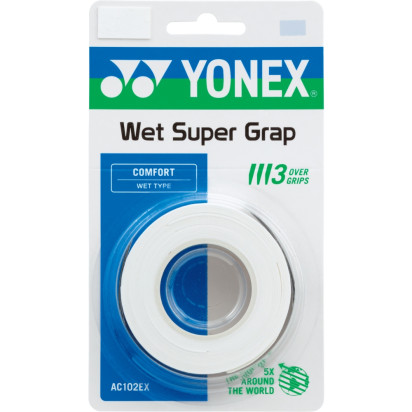 Yonex Wet Super Grap 3 Pack White